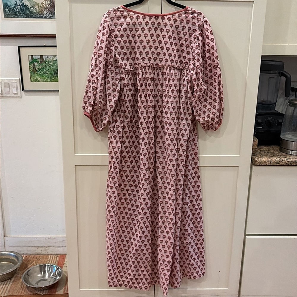 Rare Pink Floral April Cornell Kaftan; Size Small - Picture 4 of 6